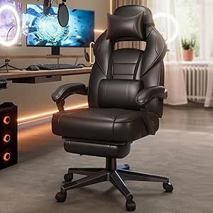 Update Deal: Songmics Adjustable Ergonomic Gaming Chair with Extendable Footrest Cloa