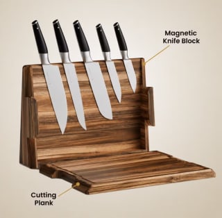 CookingTotem DuoBlock Messenblok & Snijplank 2-in-1 voor €24,95 bij iBOOD