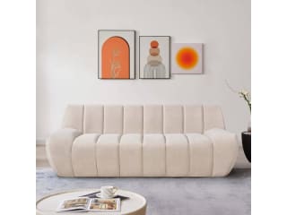 Canapé 3 places Velours côtelé Beige - DIVA à 217,58€