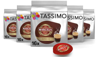 5 x 16 capsulas de Marcilla Cápsulas de Café Espresso Compatibles Tassimo por 20.87€