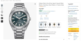 Reloj Citizen Eco-Drive Sport Casual por $3,619 | Amazon