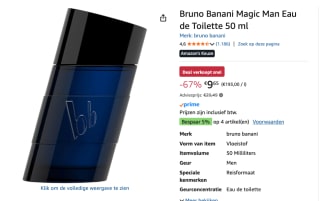Bruno Banani Magic Man Eau de Toilette voor Mannen 50 ml voor €9,65 bij Amazon