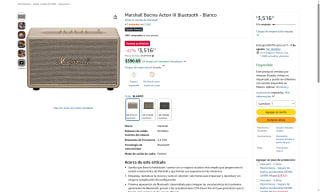 Bocina Marshall Acton III Bluetooth por $3,516 | Oferta Amazon