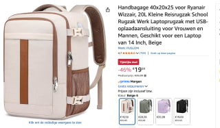 Handbagage geschikt voor wizzair en ryanair