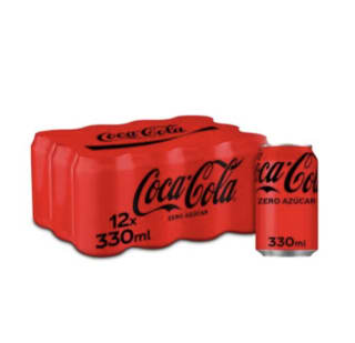 Coca-Cola Lata 33cl Zero pack 12 por 9,96€