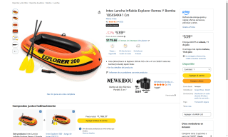 Lancha Inflable Intex Explorer 200 por $539 | Amazon