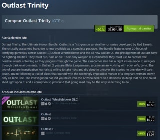 Outlast Trinity por $43 en Steam