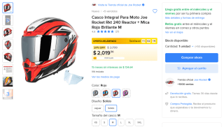 Casco Joe Rocket RKT 240 por $2,106 | Mercado Libre