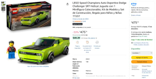 LEGO Speed Champions Dodge Challenger SRT Hellcat por $476 | Amazon