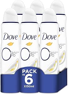 Dove 0% Original 72h Aerosol Pack 6 x 150ml por 16,33€