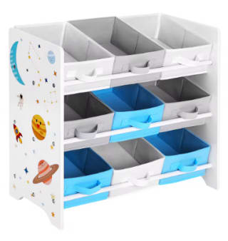 SONGMICS Estante Almacenamiento Infantil Juguetes y Libros, 9 Cajas por 25,95€