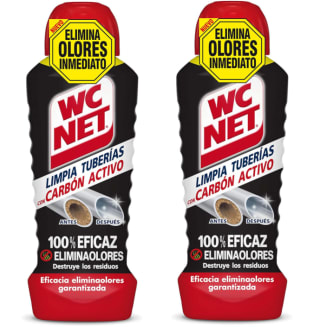 2 Botes de 700ml Wc Net Limpia Tuberias con Carbon Activo 700ml - Gel Denso a 8.39€
