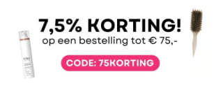 7,5% korting bij besteding tot €75 bij Haarpro