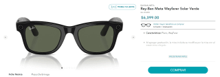 Ray-Ban Meta Wayfarer por $5,759 | Ópticas Devlyn (MP)