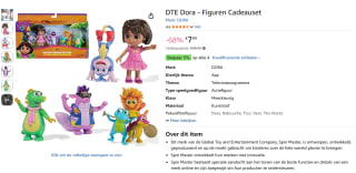 Dora Figuren Cadeauset voor €7,99 bij Amazon