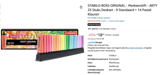 STABILO Boss Original Markeerstift deskset - ARTY 23 Stuks voor €18,69 bij Amazon