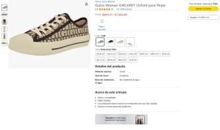 Guess Woman GWCAREY Oxford Talla 26cm por $844 | Oferta Amazon