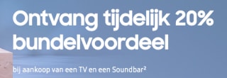 20% bundelvoordeel op tv's & soundbars in de Samsung store