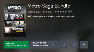 Metro Saga Bundle por $58 en Xbox