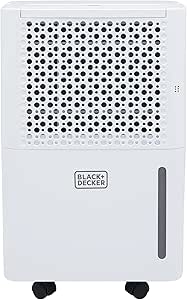 BLACK+DECKER 12L Smart Dehumidifier & Ionizer, 4 Modes, Quiet, 2.1L Water Tank, 24 H