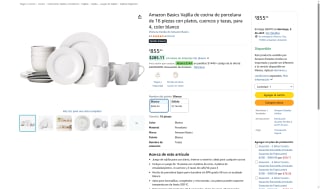 Conjunto Vajilla Porcelana 16 Piezas Blanco por $770 | Amazon