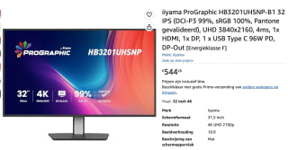 iiyama ProGraphic HB3201UHSNP-B1 - 32 inch monitor voor €544,26 bij Amazon