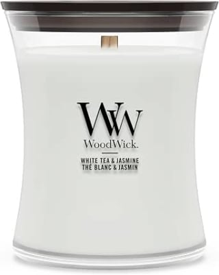 WoodWick White Tea & Jasmine Candle 275g - Like New (Amazon Resale)