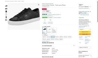 Tenis Calvin Klein Charie Mujer por $692 | Oferta Amazon
