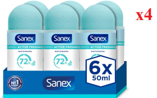 4 x 6 uds de Sanex Dermo+ Active Freshness Desodorante Antitranspirante por 28.77€