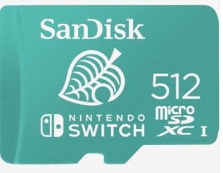 Carte de 512 Go SanDisk microSDXC pour Nintendo Switch à 69,99€