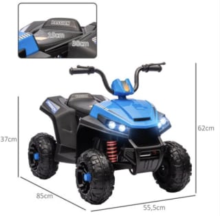 Quad Eléctrico para Niños Azul Negro por 72€