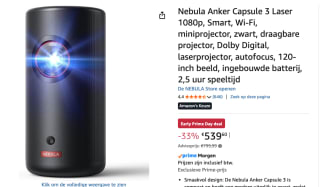 Anker Nebula Capsule 3 Full HD Laser Google TV Beamer voor €539,60 met Amazon prime