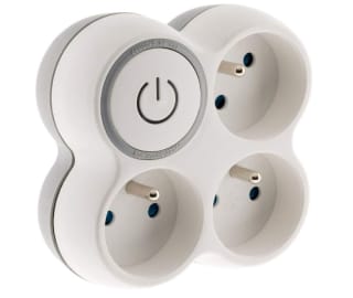 Triplite 16A façade + interrupteur gris/blanc à 4,25€