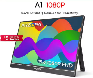 ARZOPA monitor portátil 15.6" FHD por $943 en AliExpress