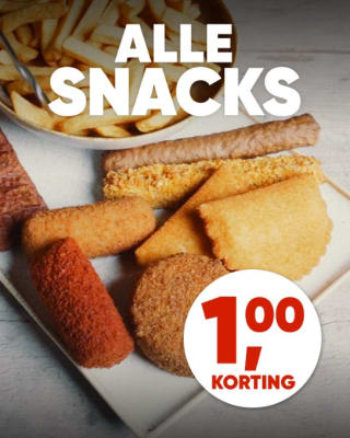 €1 korting op alle snacks bij Kwalitaria