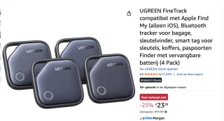 4 Stuks UGREEN FineTrack Smart Finder voor €23,99 bij Amazon