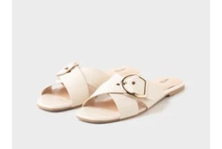 Sandalia plana abierta con hebilla,de mujer TEX por 4.99€.