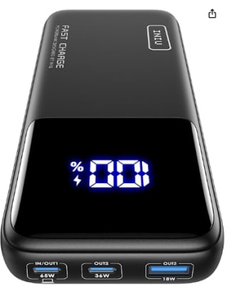 Batterie Externe Iniu 20000mAh, 65W à 43,69€