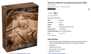 Sherlock Holmes Consulting Detective - Bordspel voor €36,99 bij Amazon