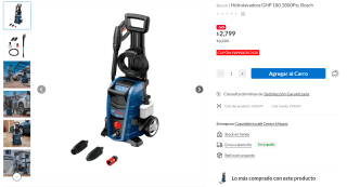Hidrolavadora GHP 180 1800Psi Bosch por $2,240 | Sodimac