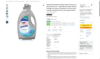Suavitel Suavizante Sport 2.8L por $63 | Oferta Amazon