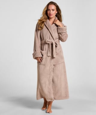 Hunkemöller Soft Fleece Bathrobe Beige voor €39,99 bij Bol.com