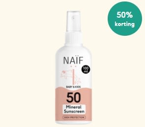 50% korting op volwassene assortiment van Naïf