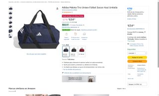 Maleta Tiro Unisex Adidas Azul por $635 | Oferta Amazon