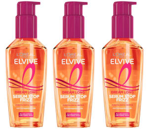 3 Botes de 100ml de ELVIVE Dream Long Stop Frizz Sérum anti-encrespamiento por 9.21€