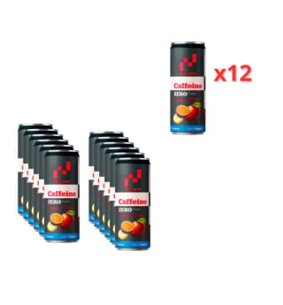 Pack 12×33cl Nutrisport Caffeine 180mg sabor tropical por 7.99€.