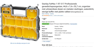Stanley FatMax Professionele Organizer Waterdicht voor €18,83 bij Amazon