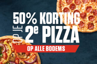 50% korting op je 2e pizza bij New York Pizza