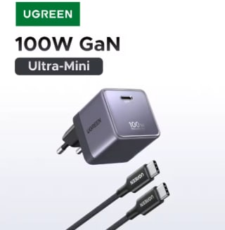 Cargador UGREEN Nexode Air 100W + Cable USB-C PD 100W por $389 en AliExpress