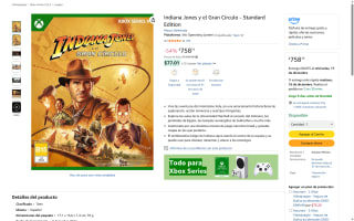 Indiana Jones y el Gran Círculo Standard Edition por $759 | Amazon